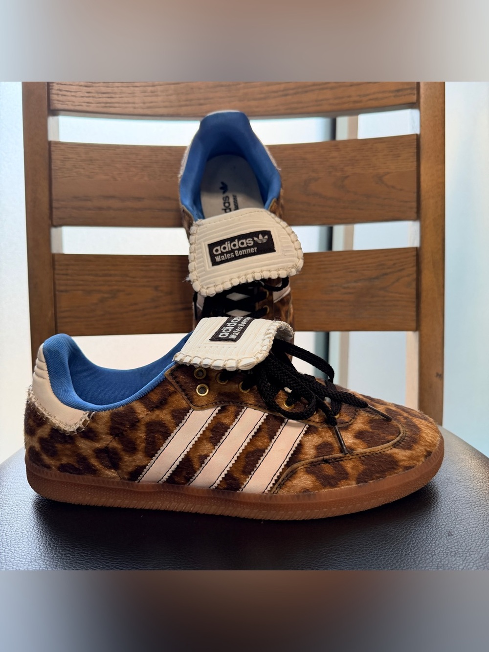 Wales Bonner x adidas Samba Pony 'Leopard' sneakers ax 9.5 for men